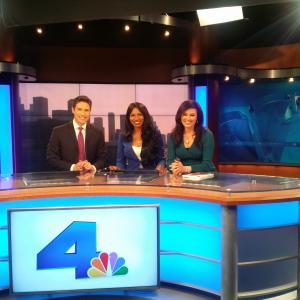 Olympia LePoint as a Guest Expert on NBC News in Los Angeles with Lucy Noland and Whit Johnson.