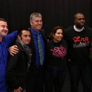 Photo Op with Justin Brooks Alexa Polar and Brian Banks after the PSA film for the California Innocence Project A project Alexa supports and feels personally connected to