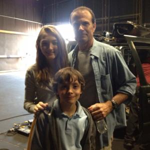 Parker on the set of Hallmark and Spirit Clips Look Up
