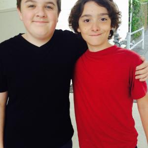 Bryce and Parker on set of 