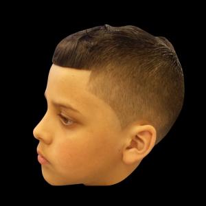 Young Kid with a 0.5 fade with a Mohican