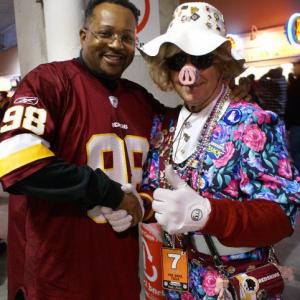 James with one of the legendary Redskin Hogettes