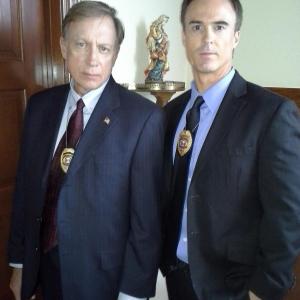 David L. Schormann and Mike Ketchel, as FBI Agents, on set of 