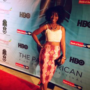 Jessica Obilom at the 2015 Pan African Film and Arts Festival in Los Angeles