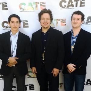Cinema at the Edge film festival supporting HOMINID with (left to right) DoP Bryan Tan, and 1st AD Stephen Barton