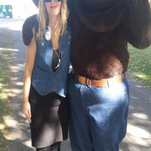 Me and Smokey  like a childhood dream Amy Goodrich and Smokey the bear Lone Pine Film Festival California October 2014