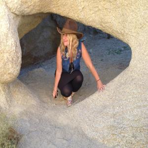 Amy Goodrich  nothing like setting up a new home in a rock! Alabama Hills Lone Pine California October 2014