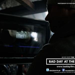 Nick Scott on the set of Bad Day at the Office