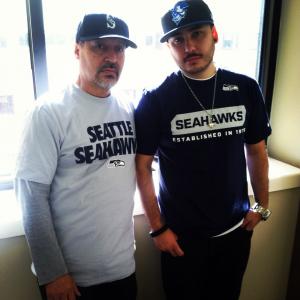 My self and my Father .. Rapping that Seahawk gang