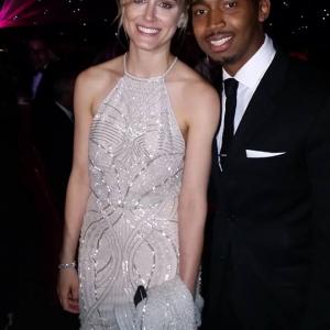 Noel Braham and actress Taylor Schilling at the 2014 Emmy's Governor's Ball.