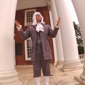 Hosting the multiple Emmy Award winning ACC ROAD TRIP from UVA as Thomas Jefferson