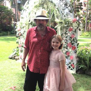 Delaney Raye Wrapping on the set of Big Eyes with Tim Burton at the Royal Hawaiian in Hawaii 