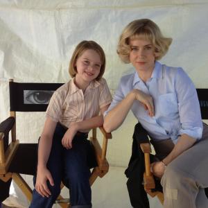 Amy Adams and Delaney Raye taking a break on the set of Tim Burtons Big Eyes Vancouver Canada