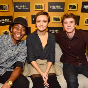 Thomas Mann Olivia Cooke and RJ Cyler at event of The IMDb Studio 2015