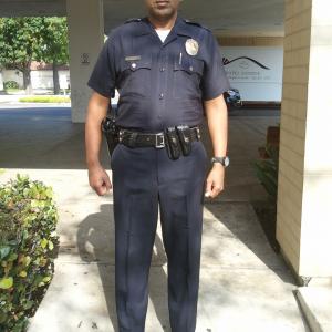 Ed Magik in LAPD uniform supplied by Cop Shop LA