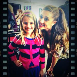 with Ariana Grande on SAMCAT bloopers episode