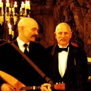 Olegar Fedoro and Steven Berkoff in Rancid Aluminium 2000