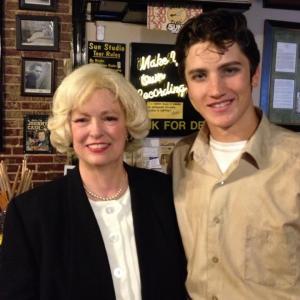 Denise Nall On the set of NOBODY at Sun Studio with Drake Milligan