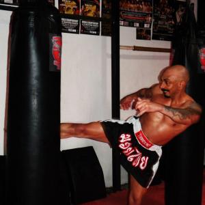 Ty Granderson Jones trained in Muay Thai trains and spars for an upcoming indie Muay Thai film