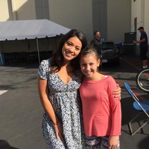 With Gina on the set of Jane the Virgin
