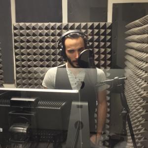 Actor & Voiceover Artist Neil Vanides recording ADR for 