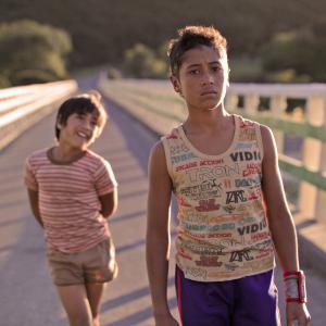 Still of James Rolleston and Te Aho Eketone-Whitu in Boy (2010)