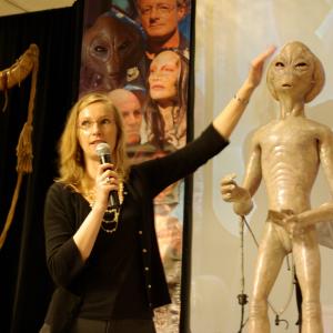 at the Stargate convention giving a talk about puppeteering the character THOR.