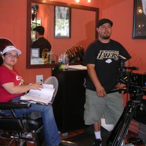 Script Supervising on the set of Noras Hair Salon 3 Shear Disaster
