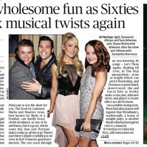 Review in the Evening Standard from opening night at The Wyndhams Theatre, London 2012