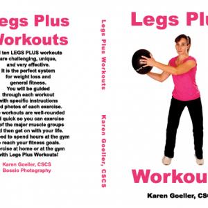 Karen Goeller on her book cover Legs Plus Workouts