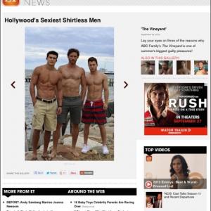 Daniel Lipshutz on ETs Hollywoods Sexiest Shirtless Men