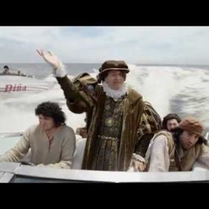 Claudio Laniado as Christopher Columbus in the national commercial for GEICO. From left to right: stunt boat driver, Claudio Laniado, Robert Funaro, Rod Luzzi