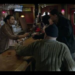 Miguel playing Paco a day worker who just so happens to fit in behind the bar alongside bar owners Kev played by actor Steve Howey on Showtimes Shameless Season 4