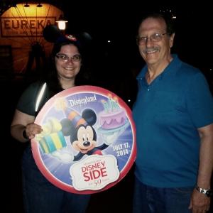 with Dad at Disneys California Adventure park July 17 2014