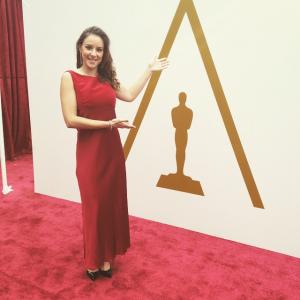On the red carpet at the Oscars 2015