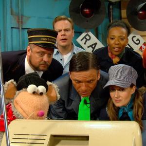 Episode 0122 Rainy Day The whole gang is stuck inside the Bobville Clubhouse on a rainy day Clockwise from far left Randy the Planner Conductor Dave Choo Choo Bob Ticket Agent Cee Cee Engineer Paul Engineer Emily Richard W Kornbelt and Charlie Rat