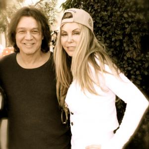 JildyT of Hollywood Hippy Records with Eddie Van Halen at the 10th Annual John Varvatos 