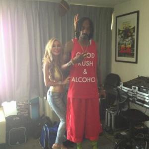 JildyT with Snoop Dogg on set of video for Love Love Love