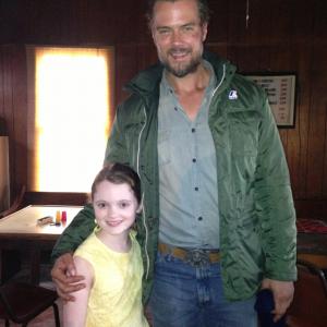 Teagan and Josh Duhamel on set of Lost in the Sun