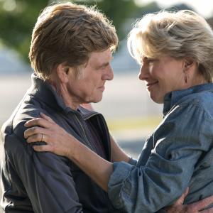 Still of Robert Redford and Emma Thompson in A Walk in the Woods (2015)