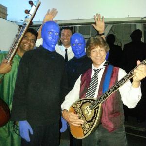 Richrd Bernard performing with Blue Man Group at the Hollywood Bowl