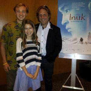 Keely Aloña with writer/director Mike Magidson at event of Inuk (2013)