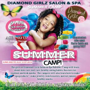 Aja on the advertisement for Diamond Girlz Salon and Spa