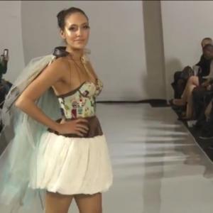 Modeled Jolonzo Goldtooth's dress in New York Fashion Week 2015