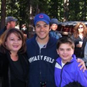 Sean Patrick Flaherty, Sharry Flaherty and Fred Savage on the set of Daddy Day Camp.