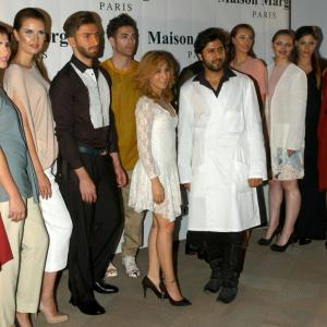 Fahad 82348206yamaahAgency8236 with his Models for the fashion show The brand MaisonMargiela