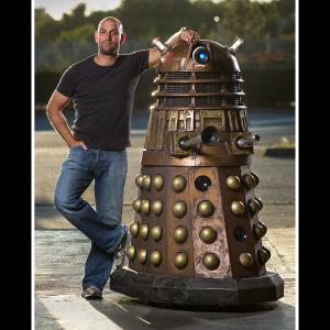 Jon with his Dalek on Asylum of the Daleks episode of Doctor Who