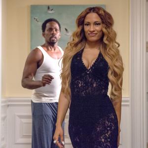 Still of Melissa De Sousa and Harold Perrineau in The Best Man Holiday 2013