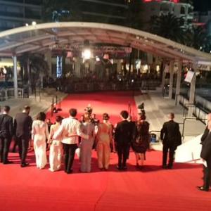 Photo I took exiting the Cannes premiere of The Lobster with the cast lining up for photos