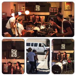 Filming promo video with band Dig the Kid.